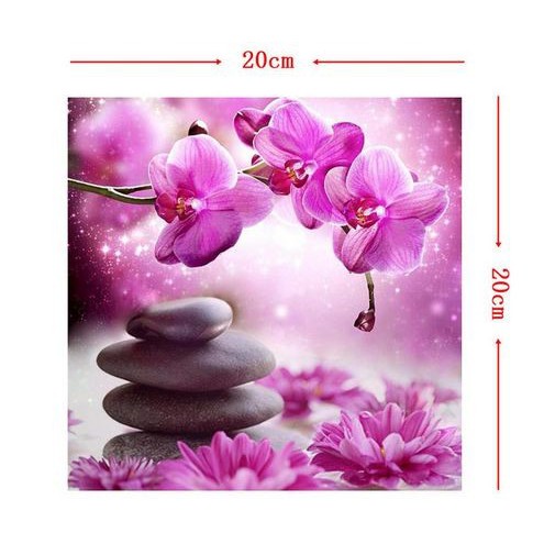 DIY Diamond Painting - 5D Phalaenopsis Purple Orhid Stitch Kit