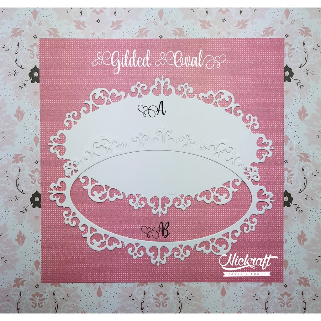 

GILDED OVAL - BAHAN SCRAPBOOK LABEL