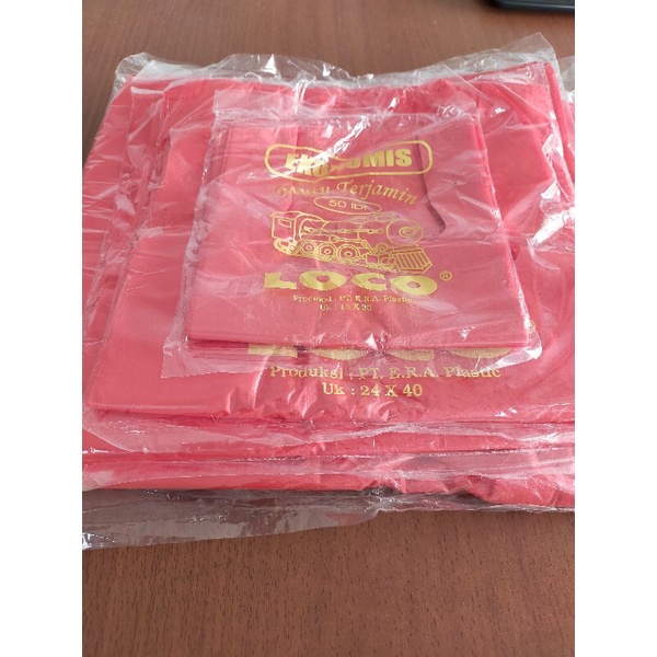 Jual Plastik Kresek Merah Loco Eco Ukuran Kantong Plastik Murah Shopee Indonesia