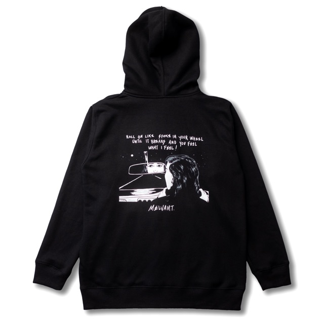 MZH WALTRIP BLACK - MELVANT JACKET ZIPPER HOODIE