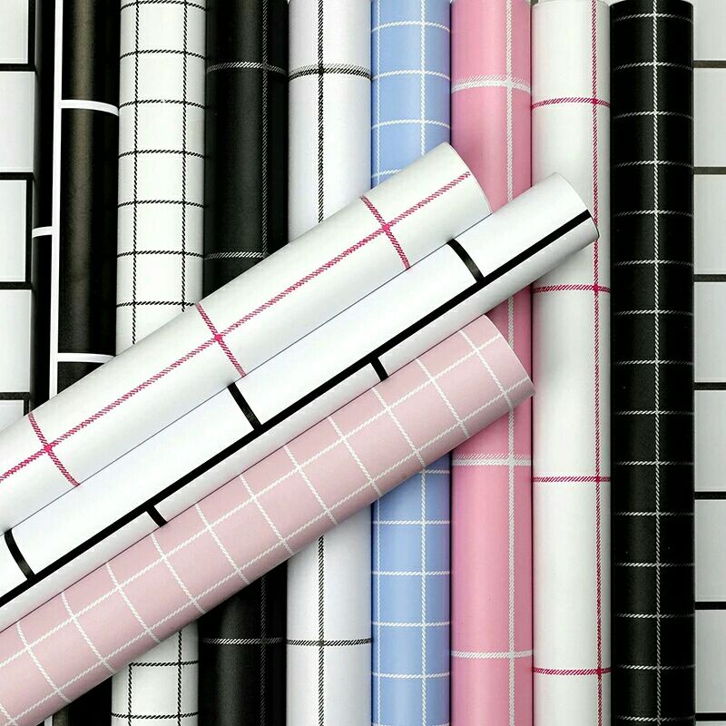 (READY SEMARANG) WALLPAPER STIKER DINDING MOTIF KOTAK SQUARE 10m