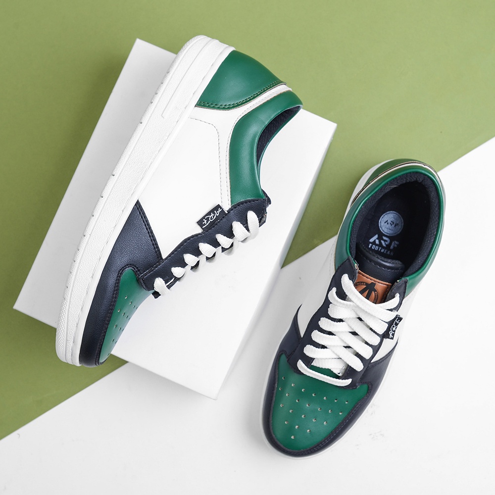 LEON WHITE GREEN |ManNeedMe x ARF| Sepatu Sneakers Pria Casual Shoes ORIGINAL