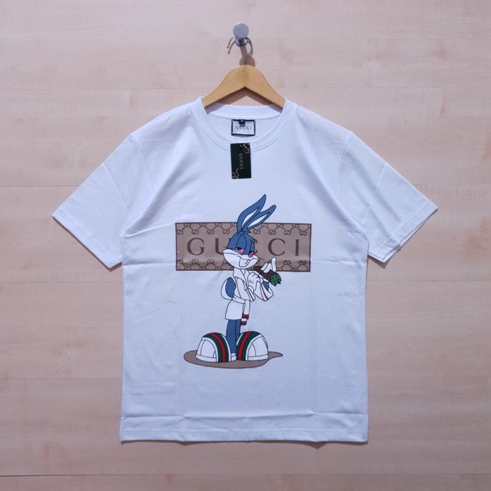 KAOS T SHIRT GUCCI X BUGS BUNNY WEAR GUCCI TEE WHITE - M