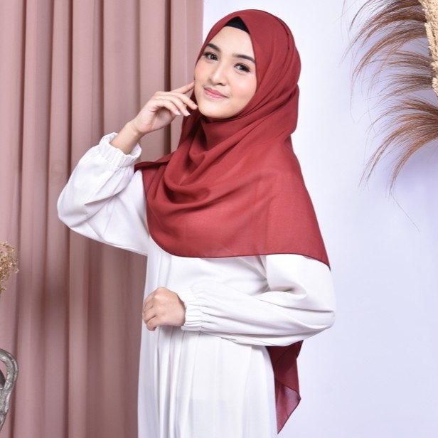 Pashmina Bella Bahan Pollycotton Premium Grade A Pasmina Pasminah Fasmina Murah-Maroon
