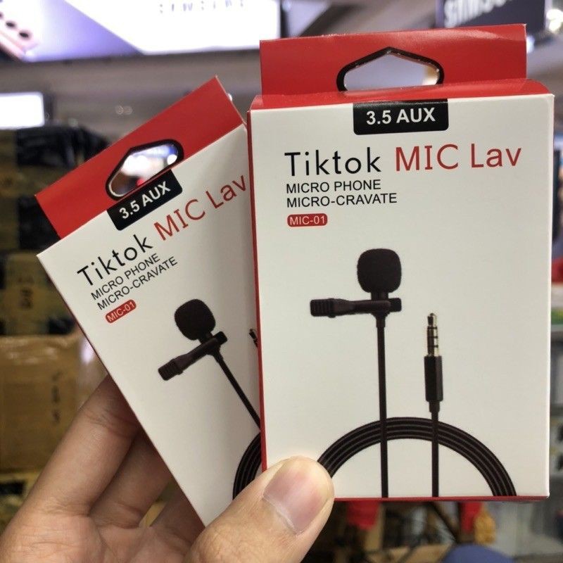 Mic Clip on TikTok Lav 3.5mm aux - Mic jepit