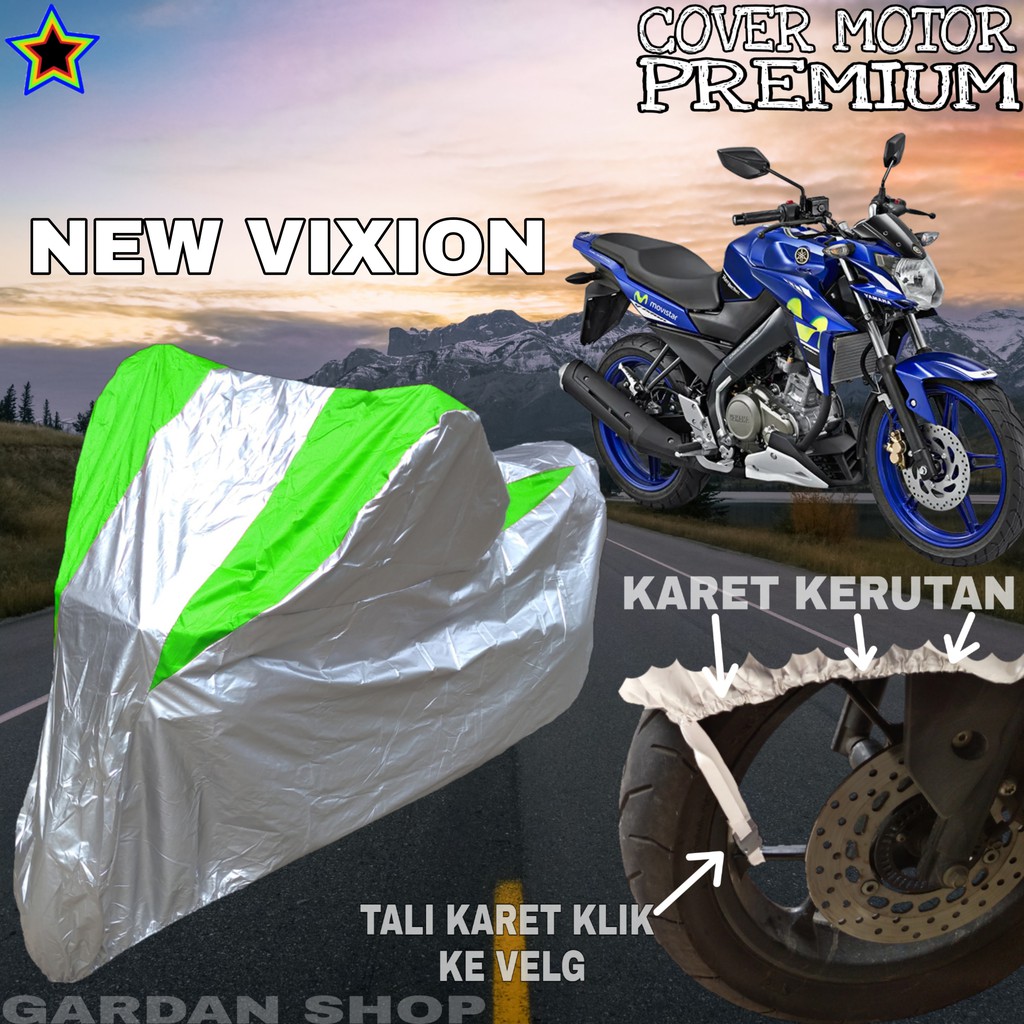 Sarung Motor NEW VAXION Silver HIJAU Body Cover Penutup Pelindung Motor Vaxion PREMIUM