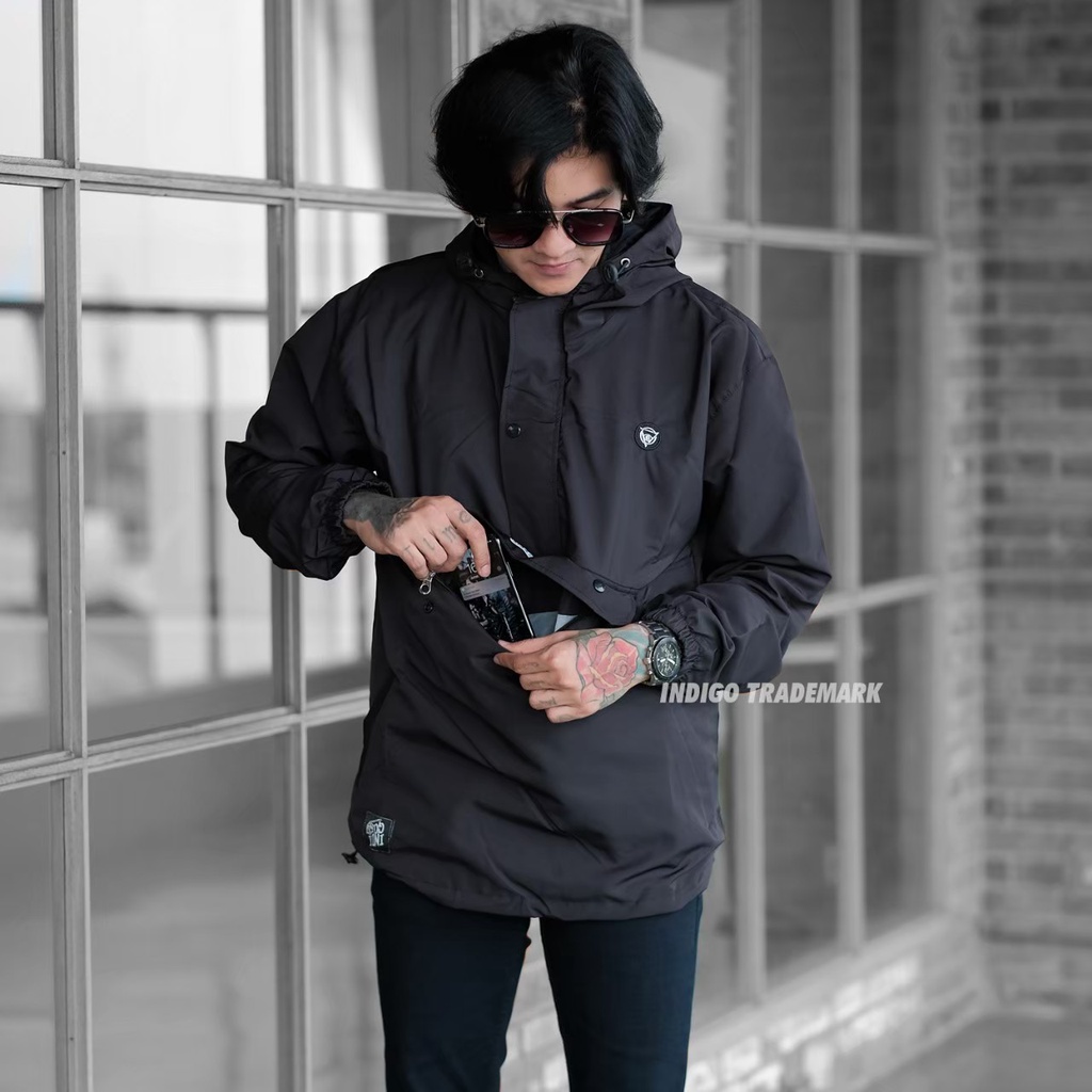 JAKET PRIA - JAKET CAGOULE PRIA - JAKET CAGOULE ORIGINAL INDIGO - JAKET CAGOULE ORIGINAL BULLY