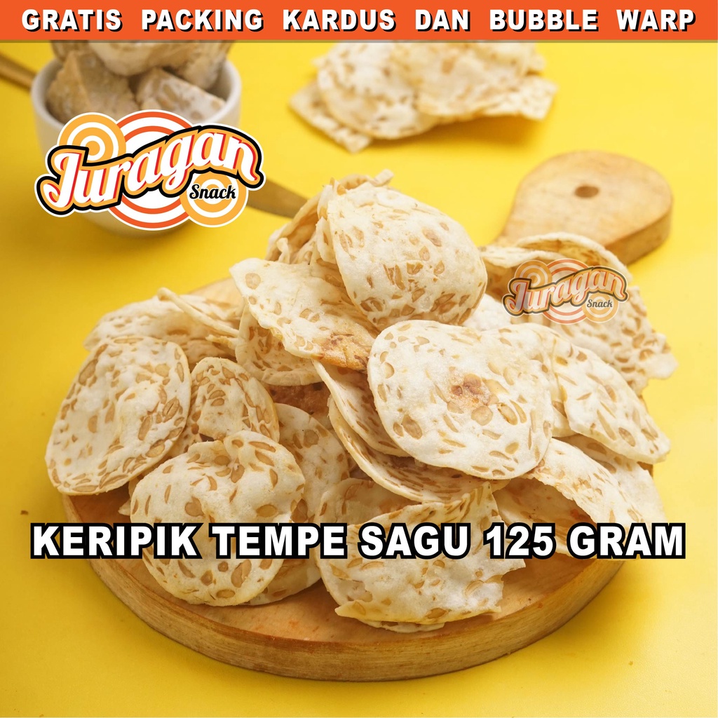 

KERIPIK TEMPE SAGU 125 gram snack kiloan makanan ringan jajanan cemilan camilan asin gurih murah