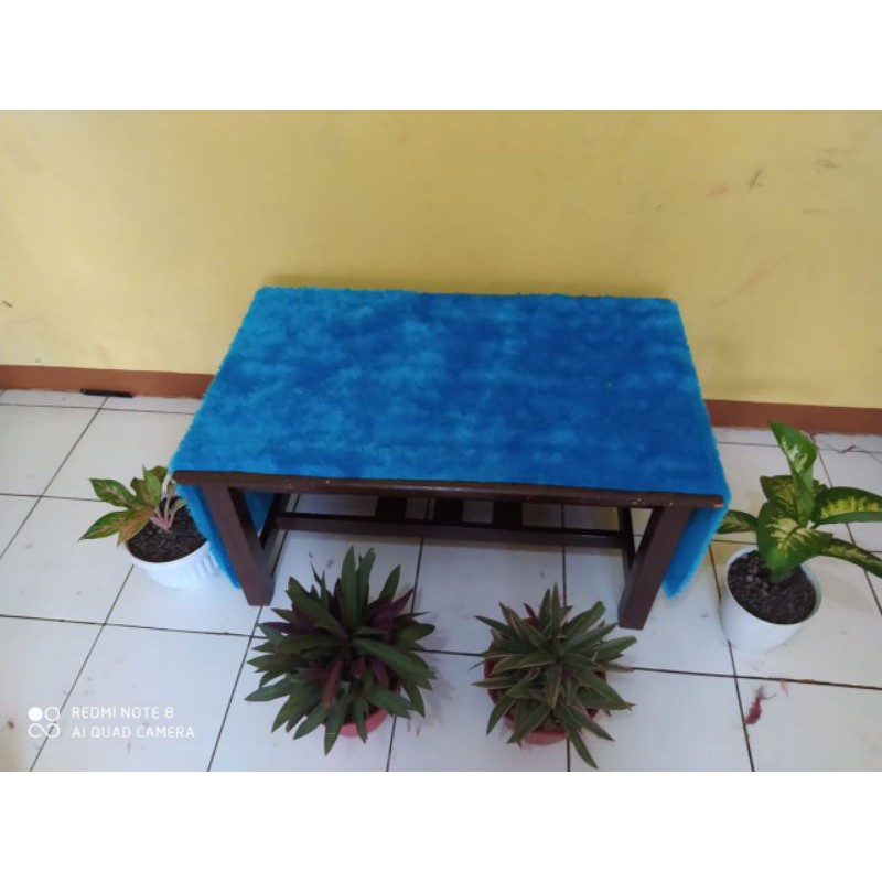 Alas Dashboard Mobil/Taplak Meja Bulu Rasfur / Taplak Meja + Sarung Tisu