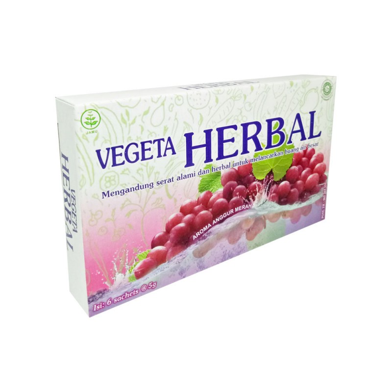 

Vegeta Herbal aroma anggur pack isi 6 sachet 5g