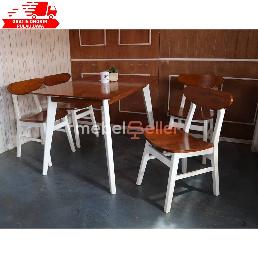 Jual Meja Makan Set Dinning Table Sets Kayu Jati Kursi Finishing