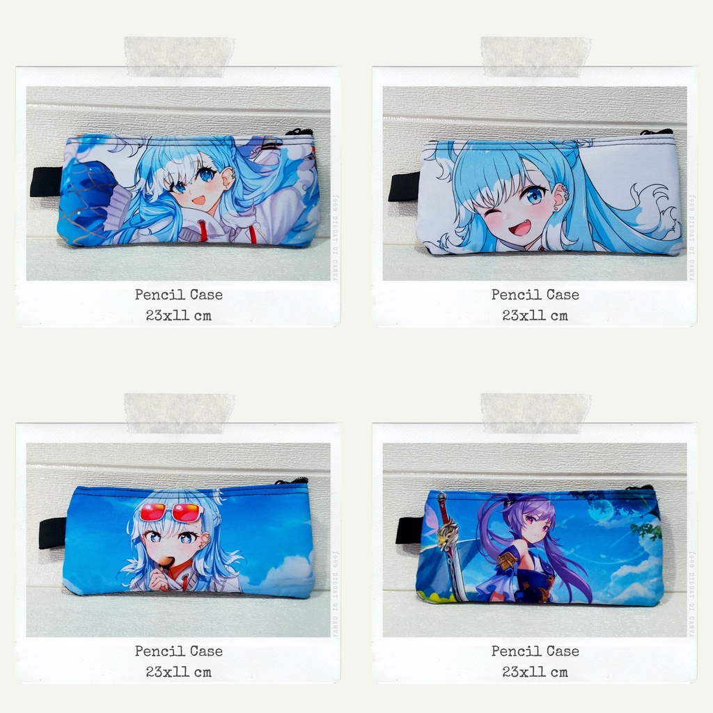

Zyd pencil case / tempat pensil hololive / genshin impact / kobo / keqing / vtuber / game