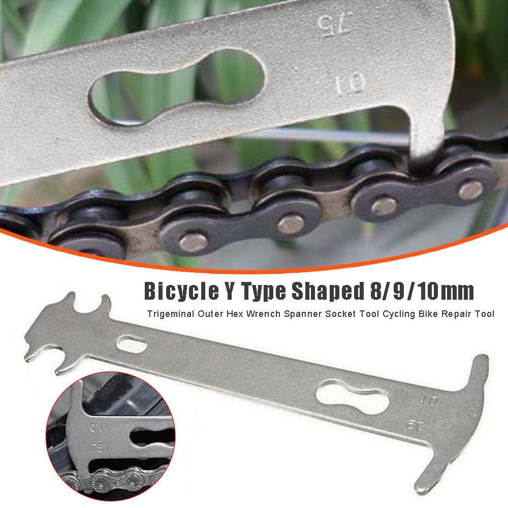 Lanfy Rantai Sepeda Checker Aksesoris Tahan Lama Stainless Steel Repair Tools Bicycle Tools Indikator Rantai Sepeda Gauge