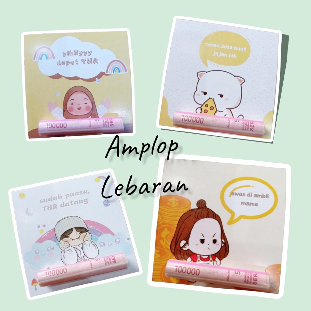 

Amplop Lebaran Idul Fitri Angpau Alas Kartu Mini Gift Snack Unik Lucu