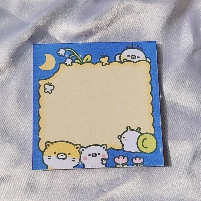 Memo pad by sunbearry.co custom memo pad bts snoppy aesthetic star scrabook-Cute animal