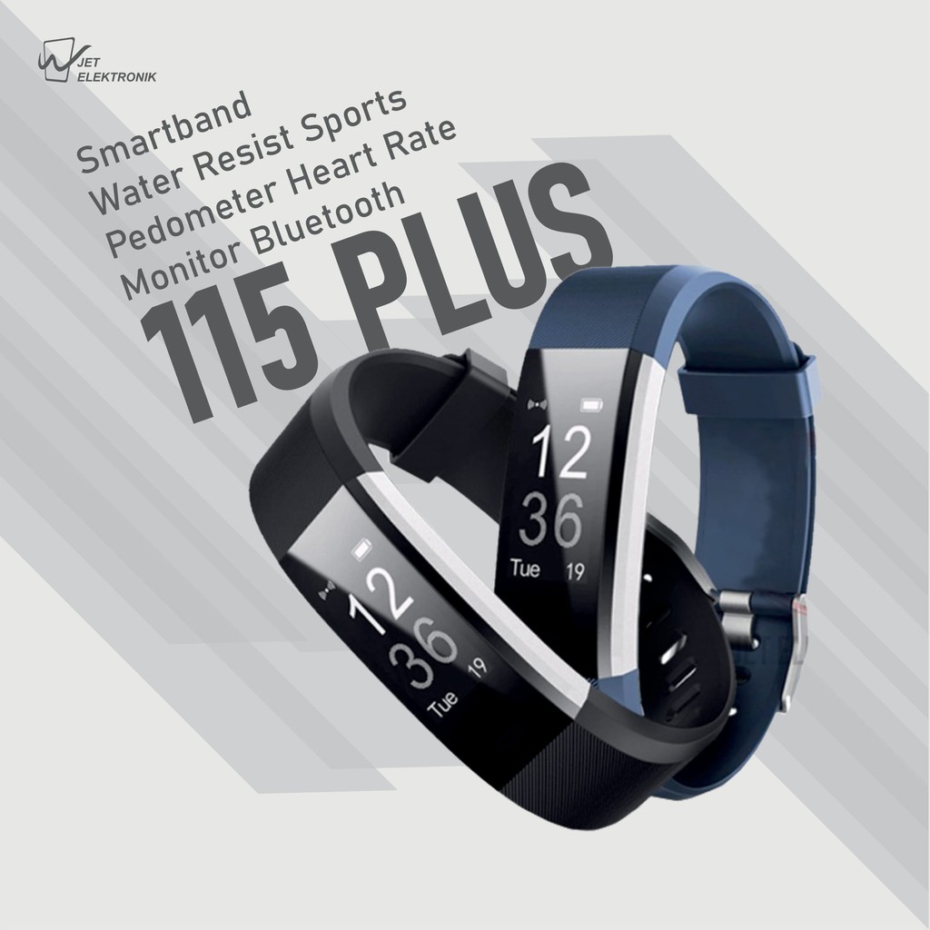 Smartband 115 PLUS Water Resist Sports Pedometer Heart Rate Monitor