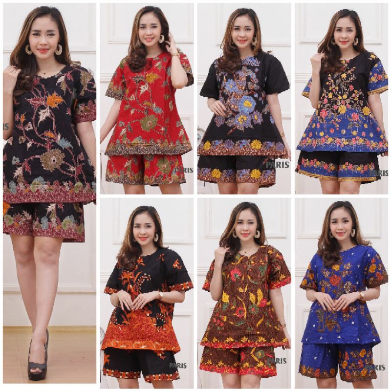 UNGGUL JAYA Setelan Atasan Kulot Batik Wanita Cewe Premium Pekalongan