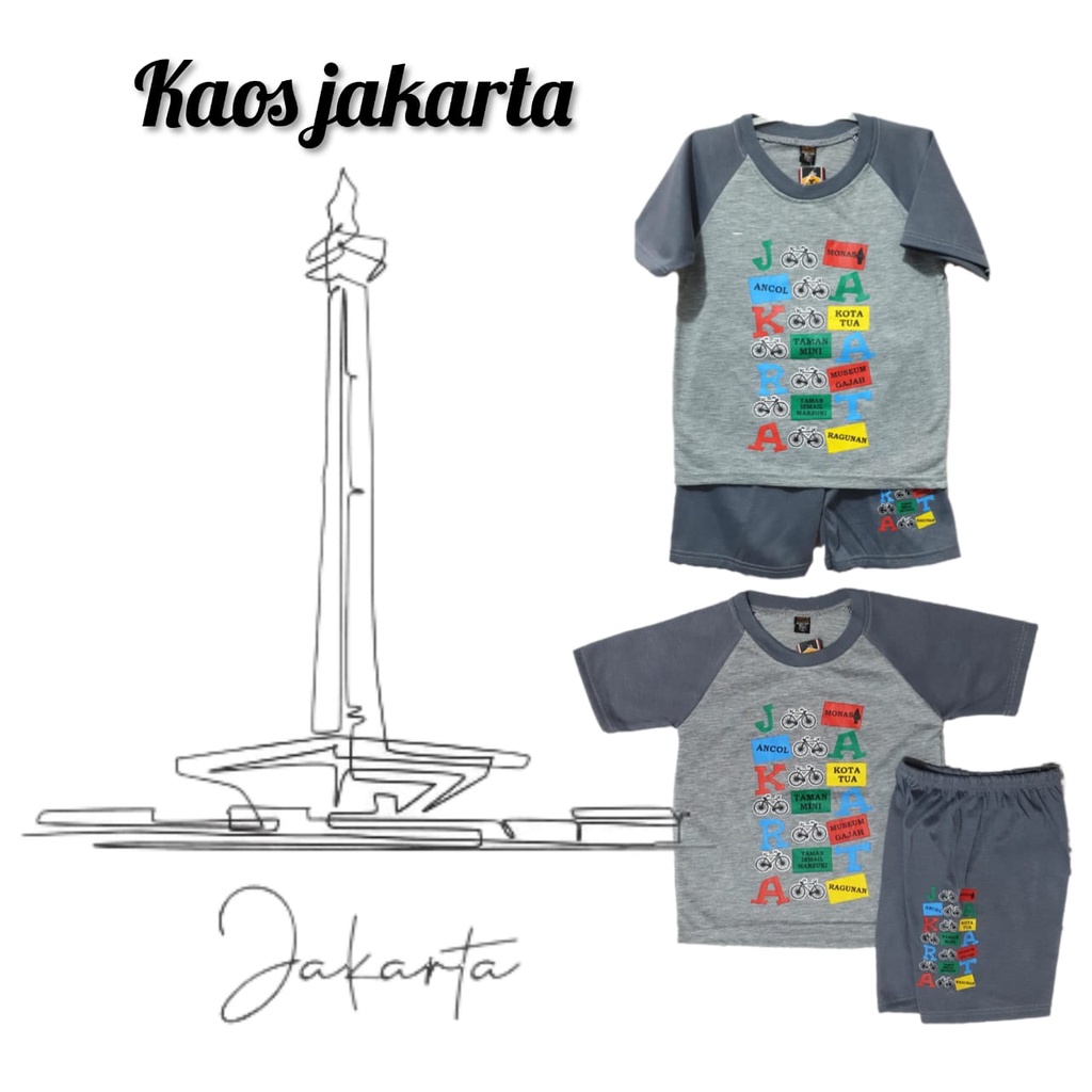 KAOS ANAK ANAK MOTIF JAKARTA ANCOL