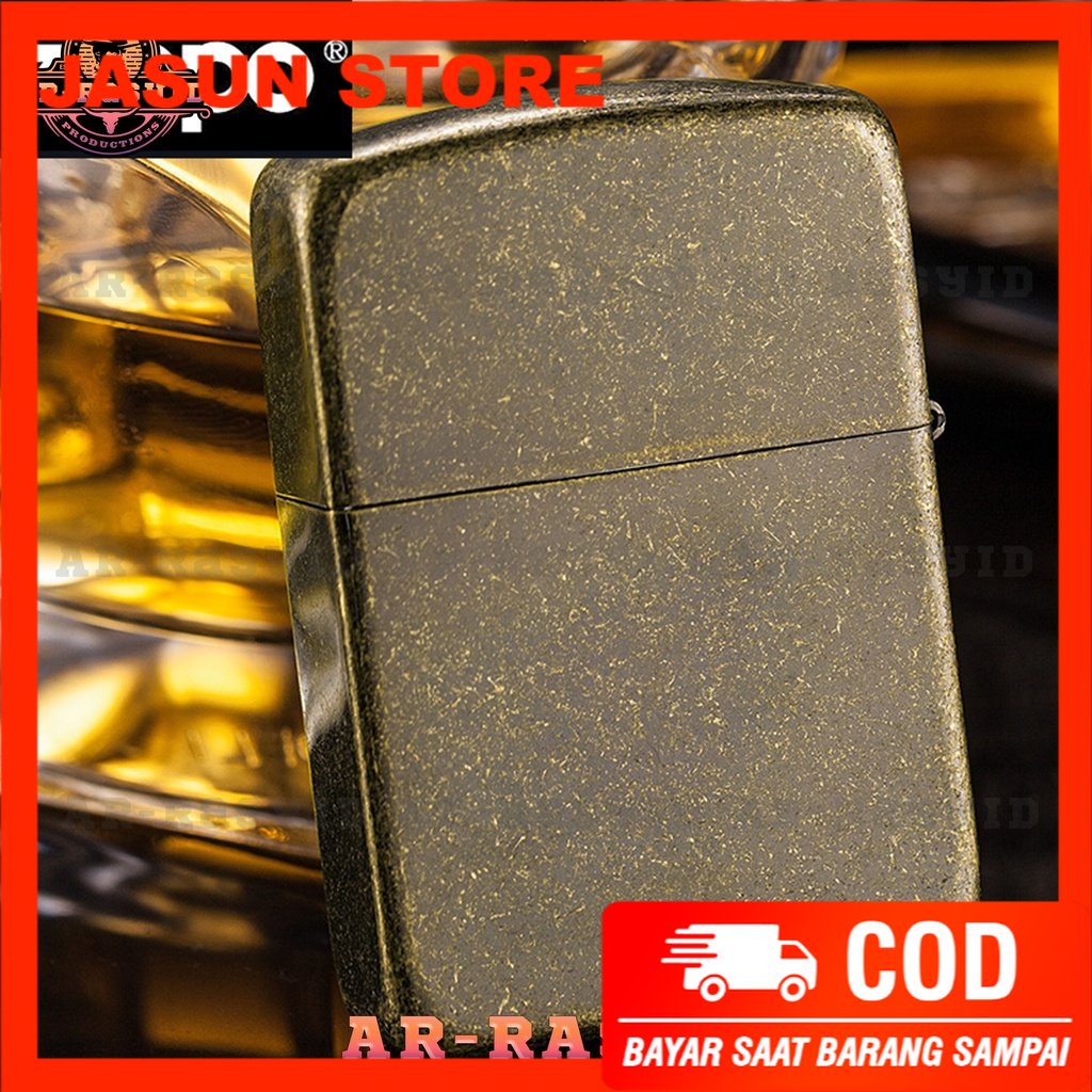 BISA COD! Korek Api Minyak Zippo Copper Motif Red Star 1941