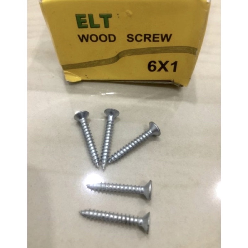 ELT/FIT Skrup kayu 1 x 6 Sekrup kayu 1x6 Sekerup kayu 1"x6 baut cacing