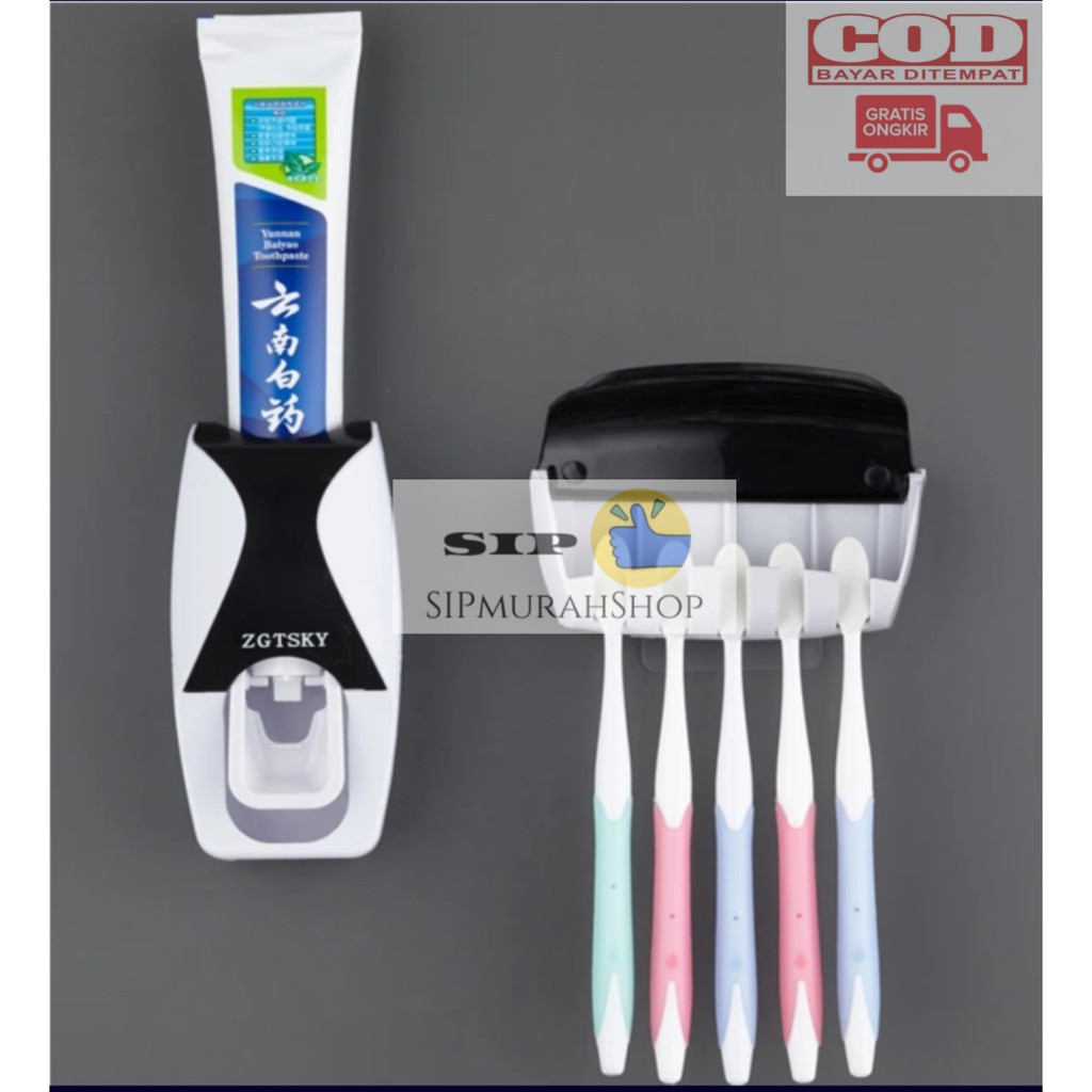 (COD) DISPENSER ODOL 5 SLOT SIKAT PASTA GIGI 1 PAKET KOTAK GANTUNGAN TOOTHPASTE BRUSH Wadah Sikat Gigi Bisa Tempel Di TembokDispenser Odol Kotak Sikat Gigi Unik / Dispenser Pasta Gigi Odol Modern Toothbrush Squeezer / Dispenser Tempat Sikat Gigi