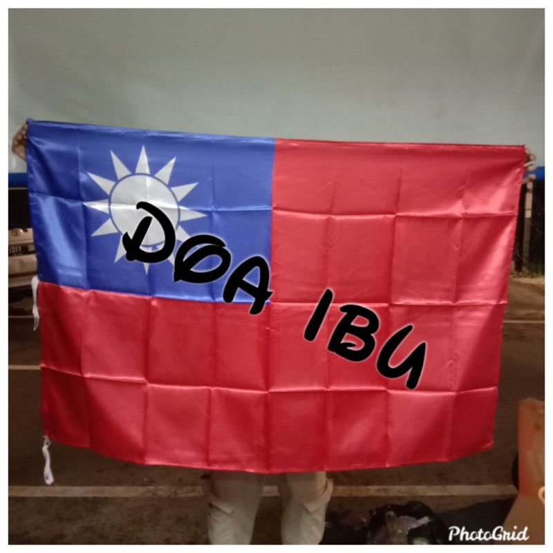 

best seller bendera TAIWAN bahan satin 90cm x 135cm