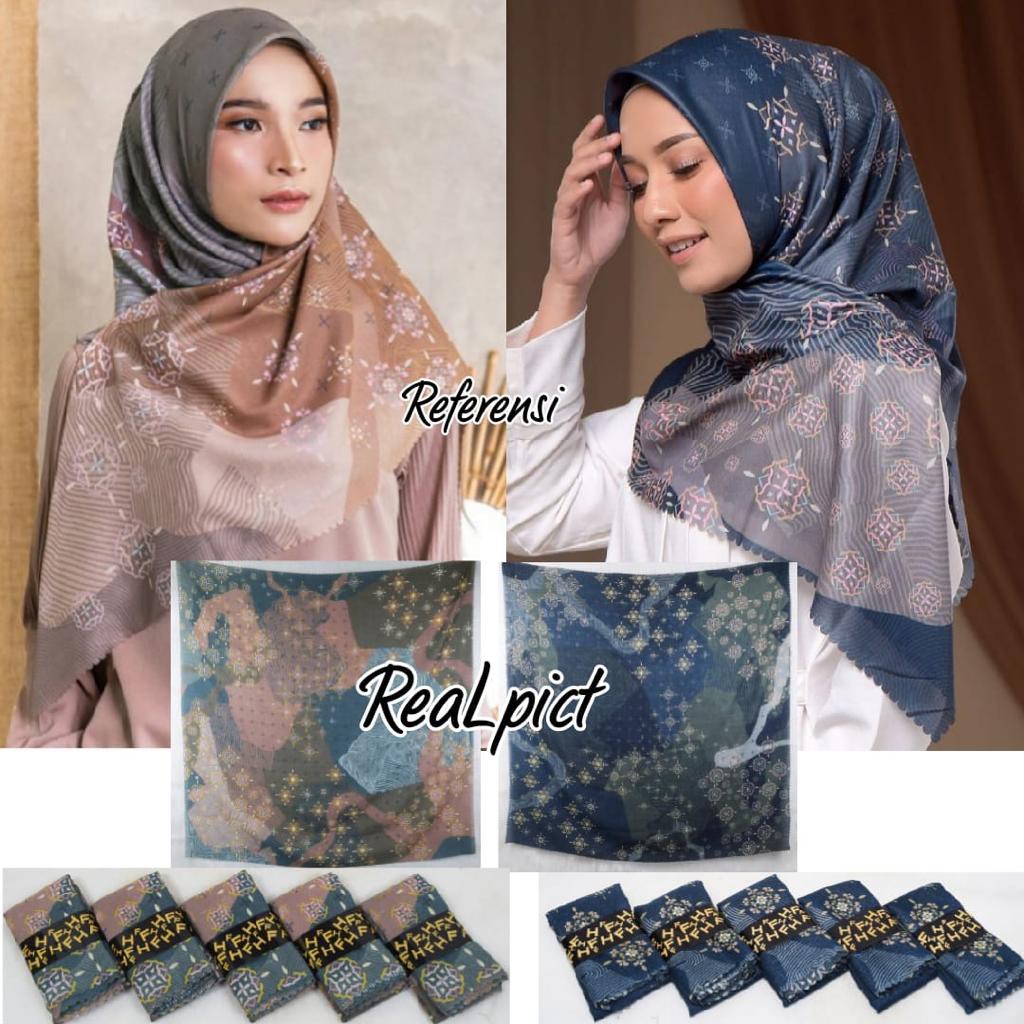 HIJAB PREMIUM//KERUDUNG MOTIF//KERUDUNG BEST SELER//SEGI EMPAT JUMBO//DENAY.FH .OSLO