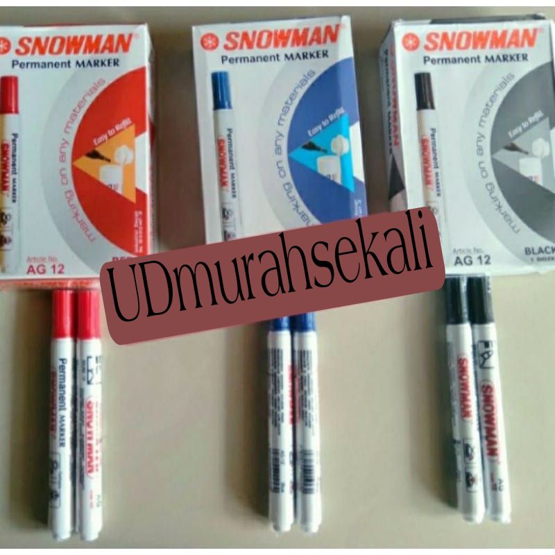 

Spidol Permanent Marker Snowman AG 12