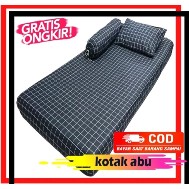 (COD) PROMO SEPREI KOTAK ABU//SPREI TERLARIS//SPREI AESTHETIC ABU"//SPREI SINGLE NO.3  UKURAN 120X20