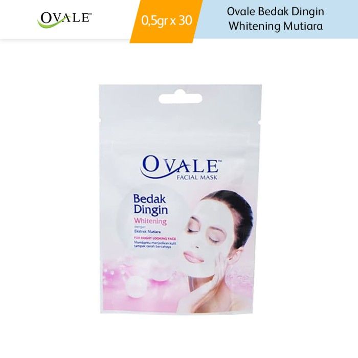 COD Ovale Bedak Dingin Whitening Mutiara Pouch 30 butir @0.5 gr