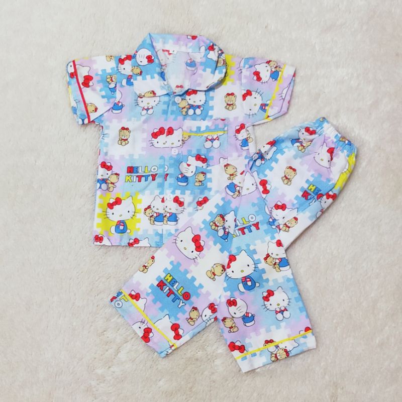 Size S Piyama Karakter Bayi Umur 3 6 9 12 18 Bulan Setelan Baju Pendek Celana Panjang Pajamas Baby