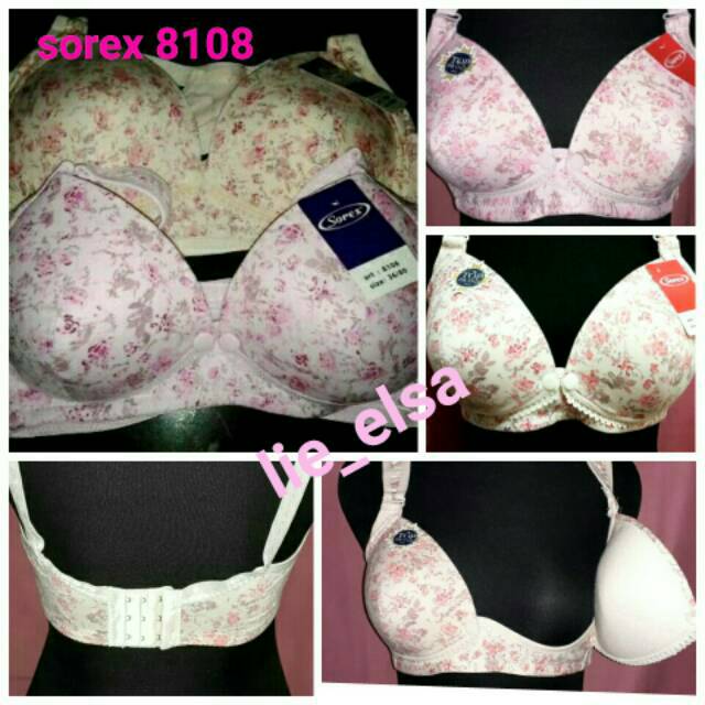 Bra Menyusui Sorex Busa Tebal Tanpa Kawat Motif Bunga