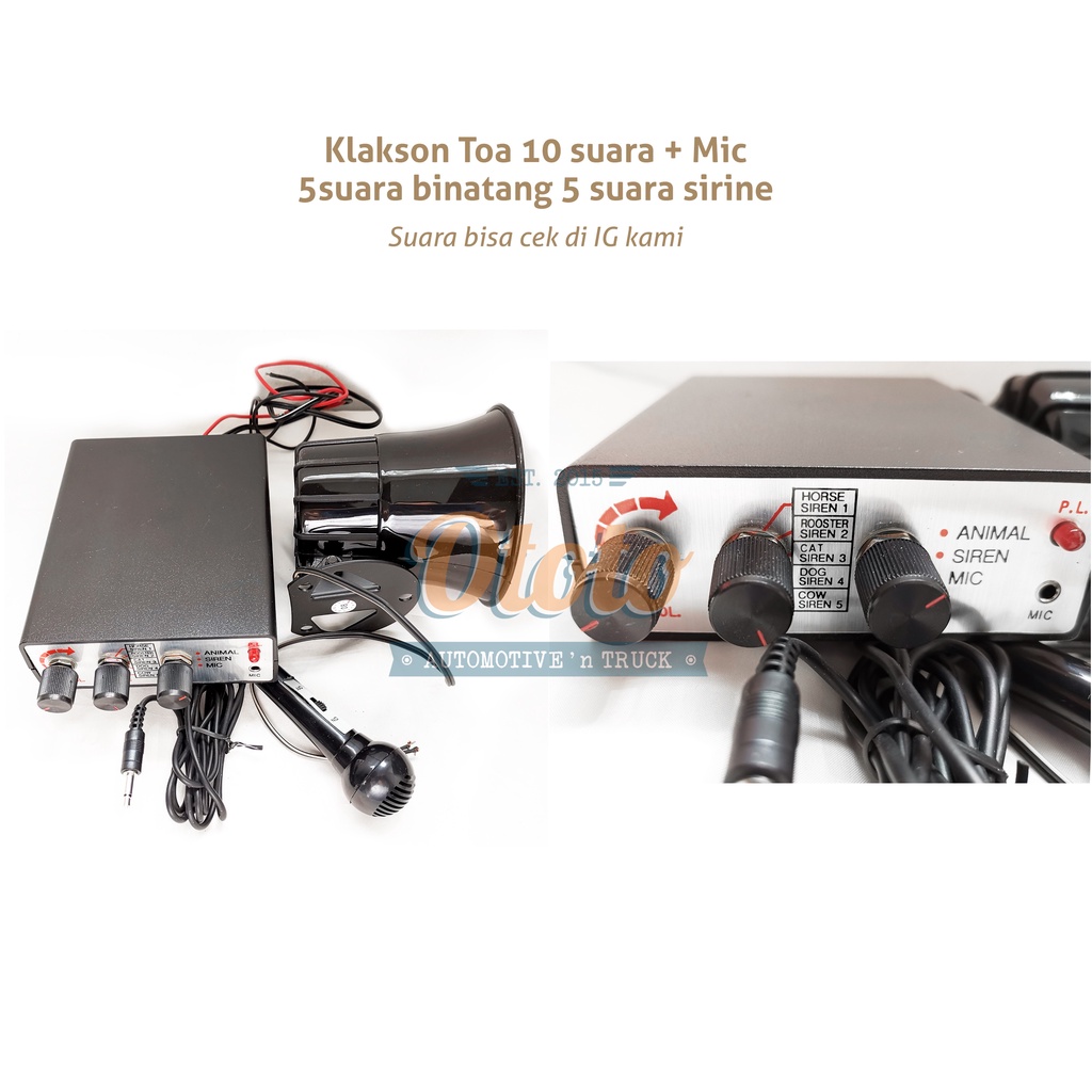 Horn 10 Mode Suara + Mic - Klakson toa speaker