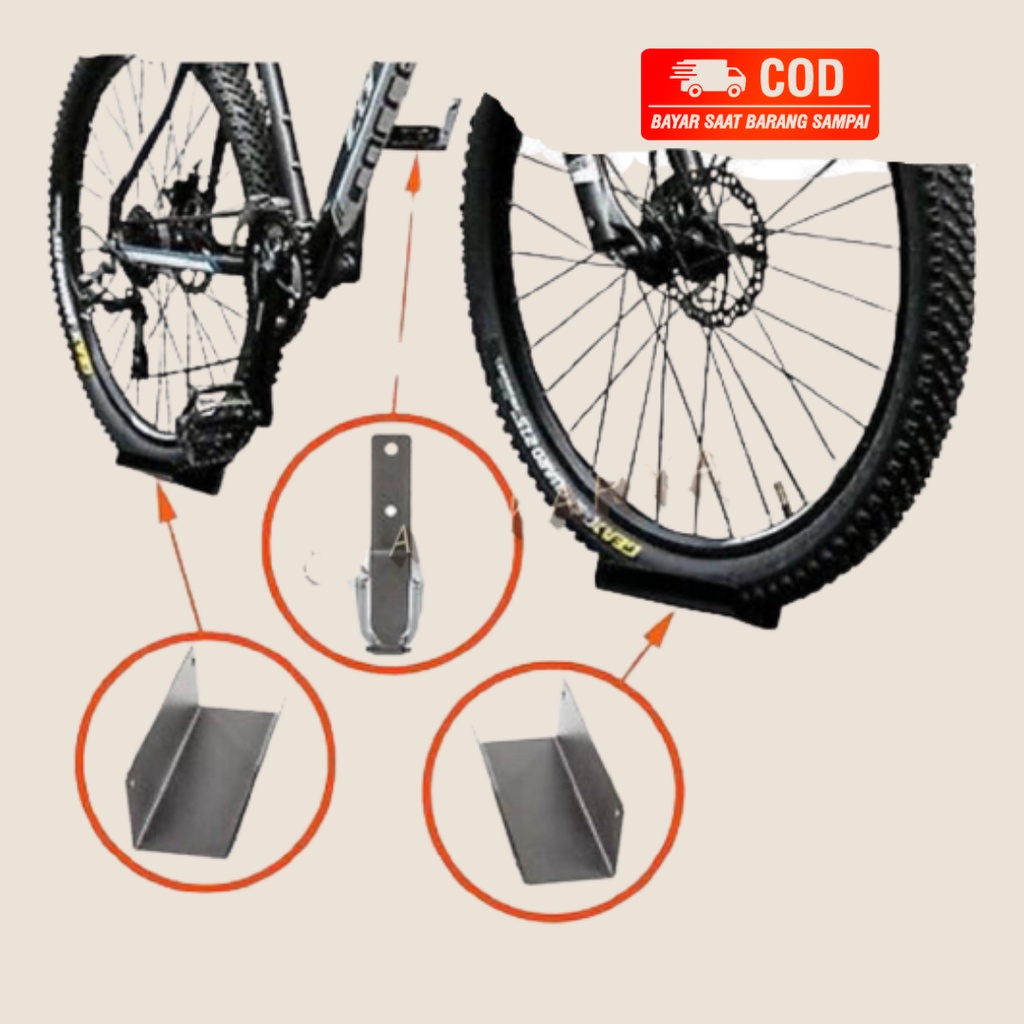 Gantungan dinding sepeda minimalis tembok bracket sepeda federal rak sepeda minimalis belakang