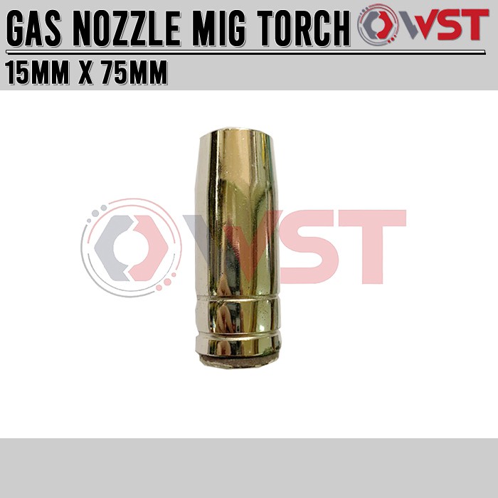Kepala Gas Nozzle Mesin Las MIG 25AK 15x75mm