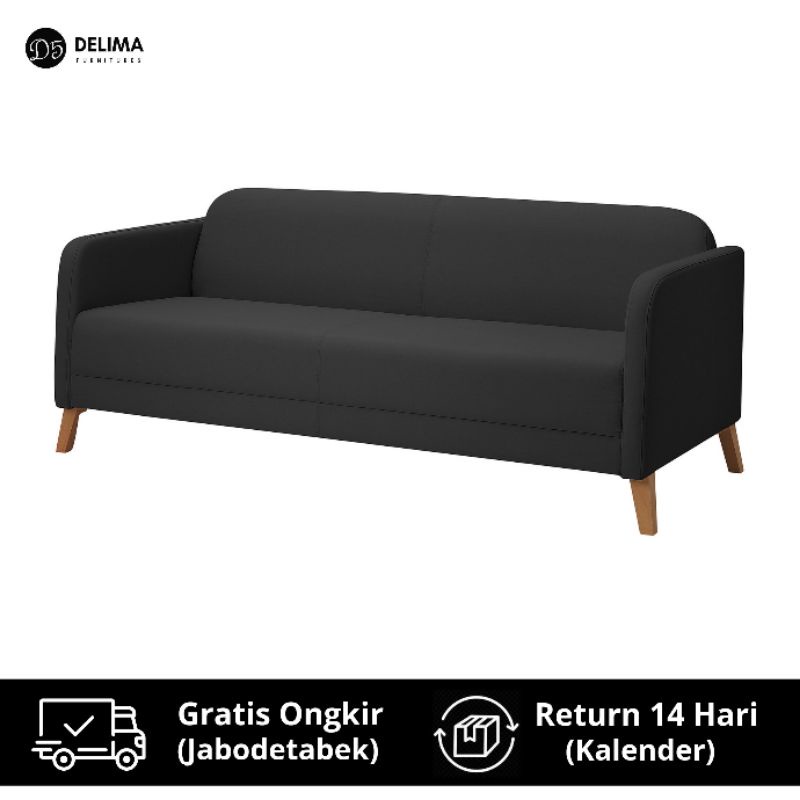 Sofa 3 Dudukan Sofa 3 Seat Modern - Dark Grey