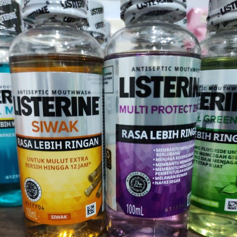 Listerine Obat Kumur 100 MLmembuat nafas lebih segarmenjaga gigi tetap kuat