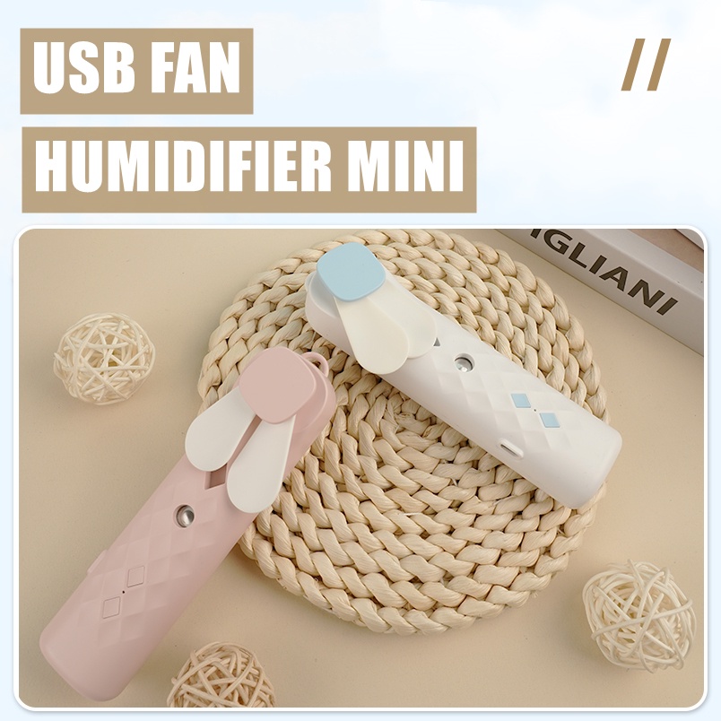 Kipas angin mini nano spray kipas 2in1 kipas USB mini lipat fan pendingin kecil kipas portable Spray fan