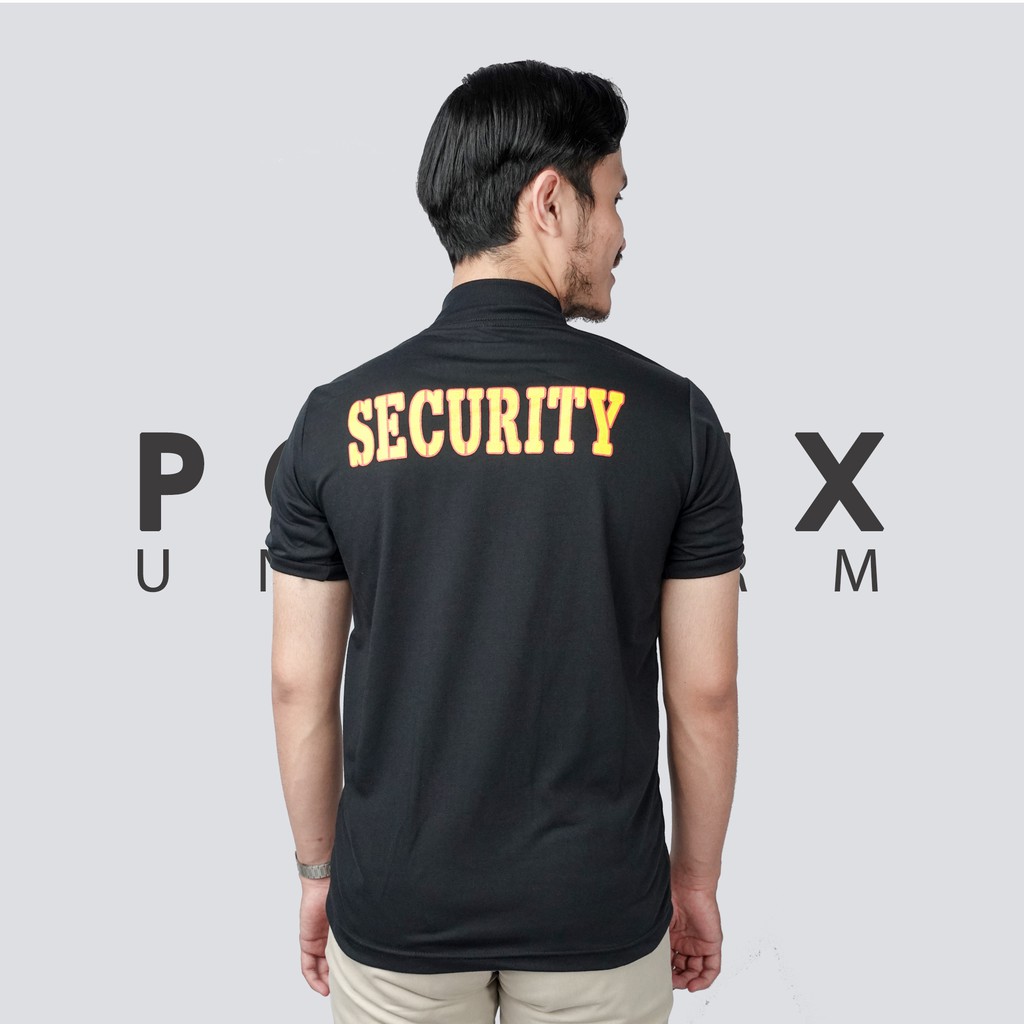 Kaos Dalam Dinas Security / Satpam Tangan Pendek Kerah Tinggi Warna Coklat Hitam Navy Model Slimfit