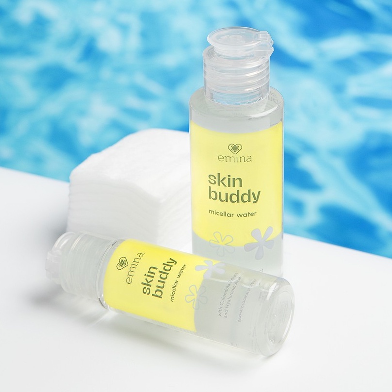 EMINA Skin Buddy Micellar Water 50mL 100mL BPOM pembersih wajah micelar skincare (KIM)