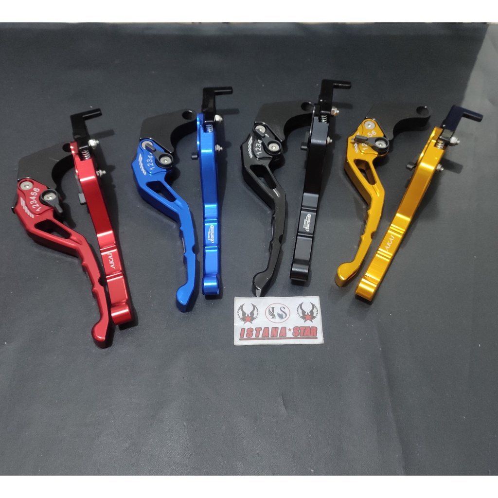 HANDLE REM DAN KOPLING VARIASI FULL CNC UNTUK TIGER / VERGA / CB150R / SATRIA FU/MERAH/BLUE/HITAM/EMAS