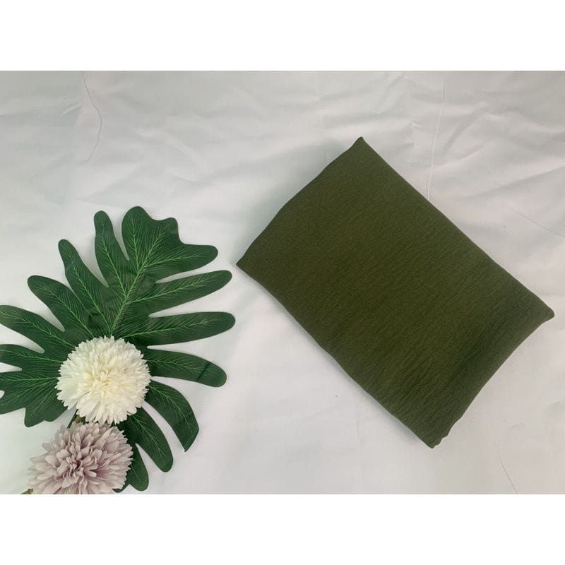 PASHMINA CRINKLE AIRFLOW COTTON SHAWL PREMIUM | PASMINA-Army