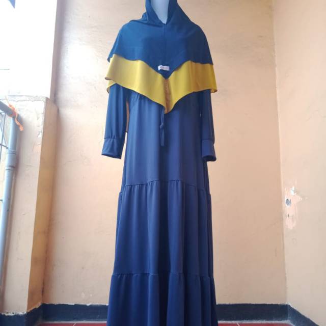 Gamis jersey zoya set