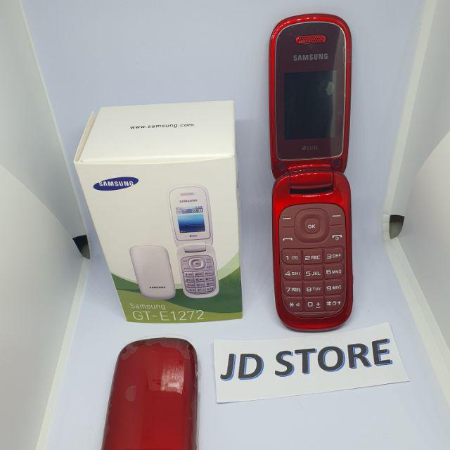 Hp samsung E1272  lipat caramel dual sim garansi distributor-GT-E1272 (MERAH)