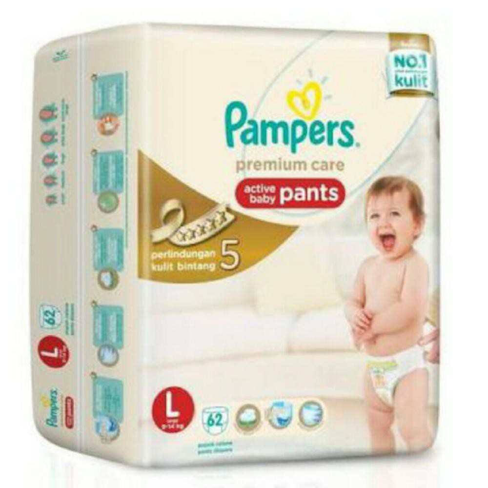 Promo Pampers Premium Pants L62 L 62 Limited