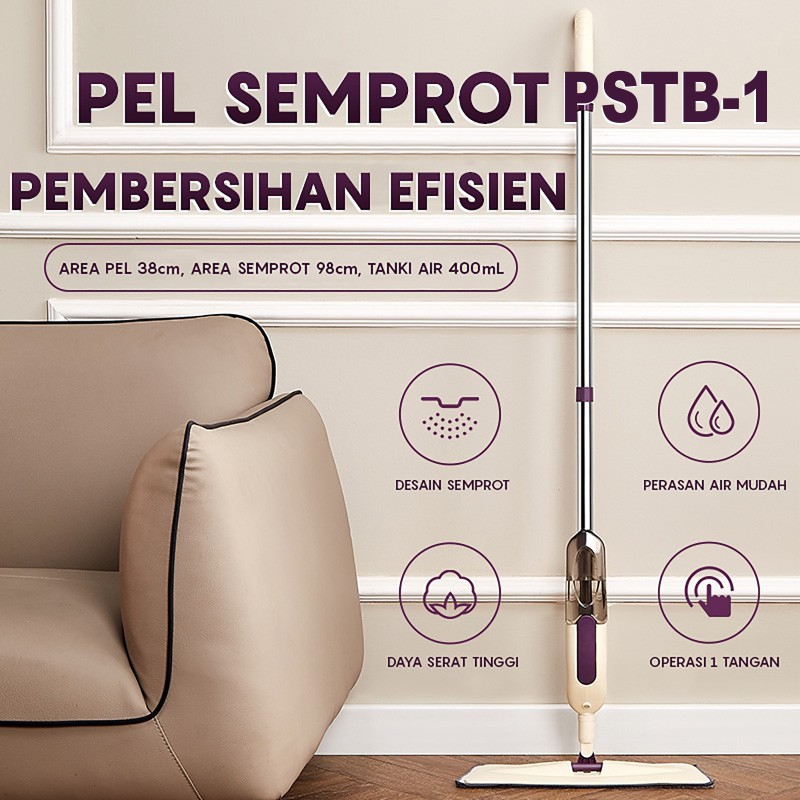 Pel Lantai Spray Super Mop Alat Pembersih Lantai Pel Pembersih PSTB-1 Alat Pel Lantai Semprot Otomatis