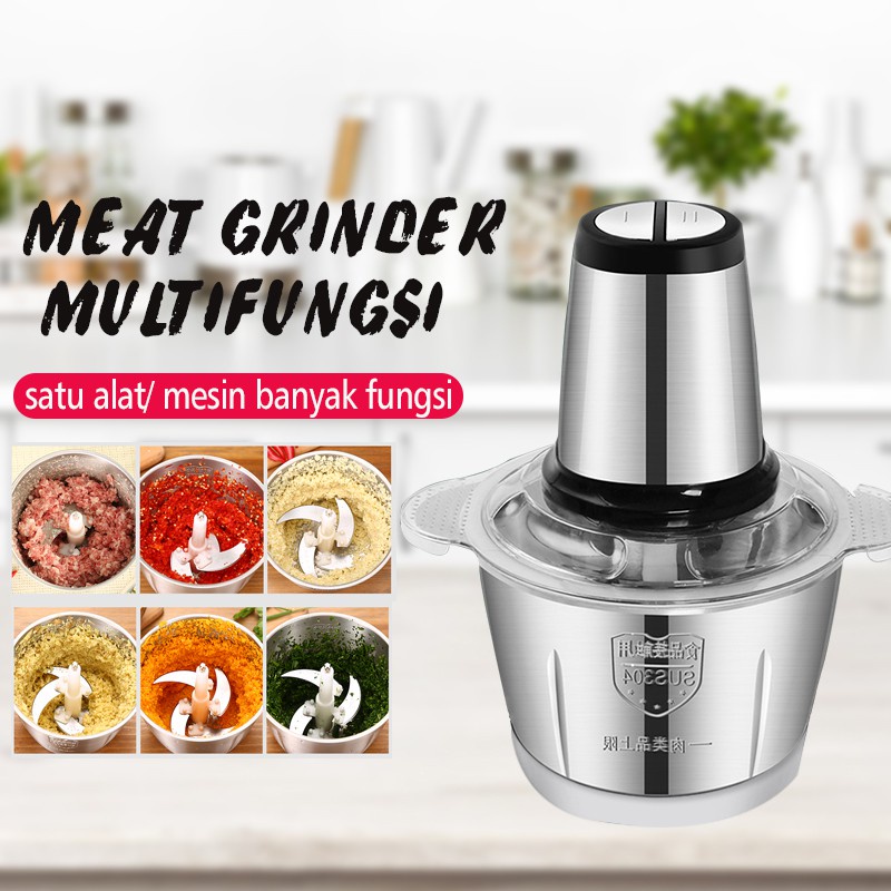 Blender Daging Stainless 2.L /  Meat Grinder Blender STAINLESS Chopper Serbaguna