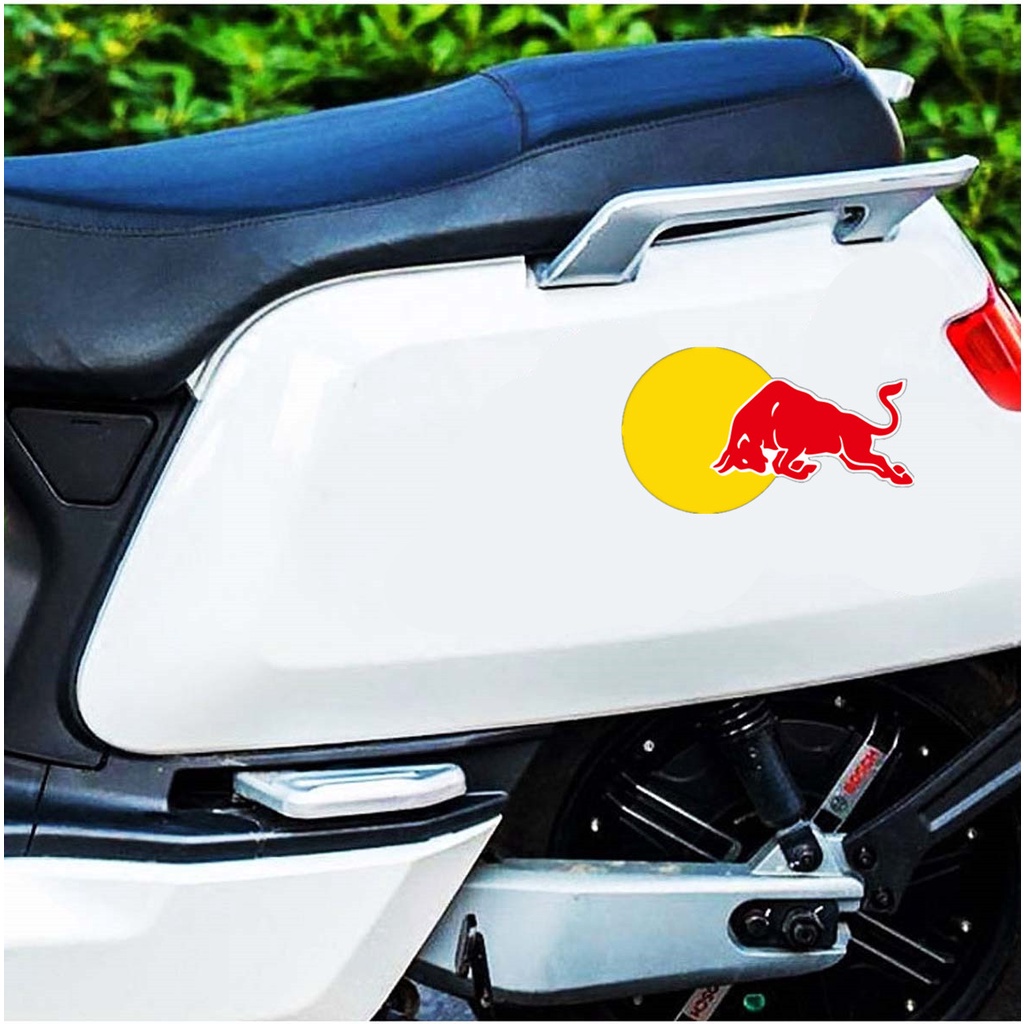 Stiker Reflektif Motif Banteng Merah Bahan Vinyl Untuk Motor / Mobil