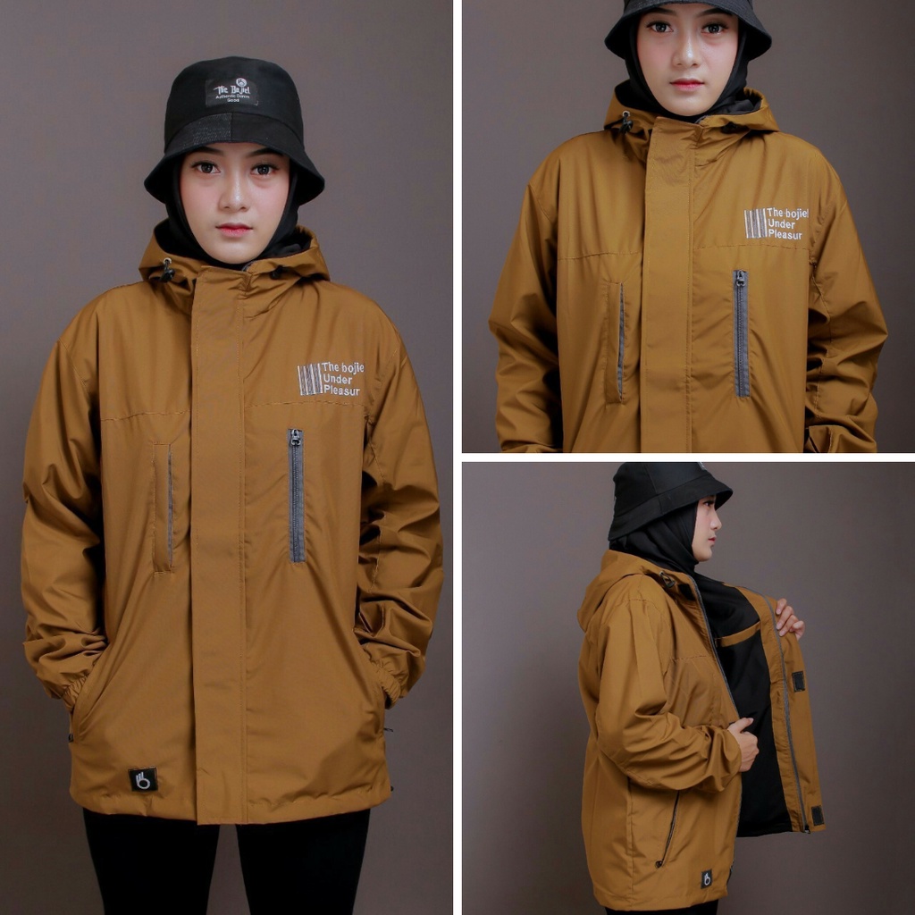 Jaket Parasut Pria dan Wanita Waterproof  M L XL Original The Bojiel / Jaket Outdoor Uniseks Terbaru Kekinian Outdoor Anti Air