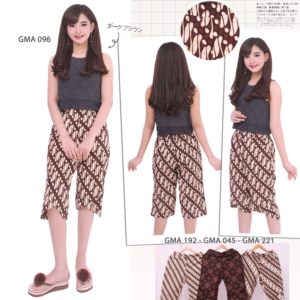 SALE Batik Putri Jelita Celana Kulot Batik 7/8 Wanita 011 Nyaman, Awet, Cocok untuk Santai